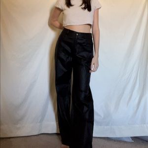 fake leather pants